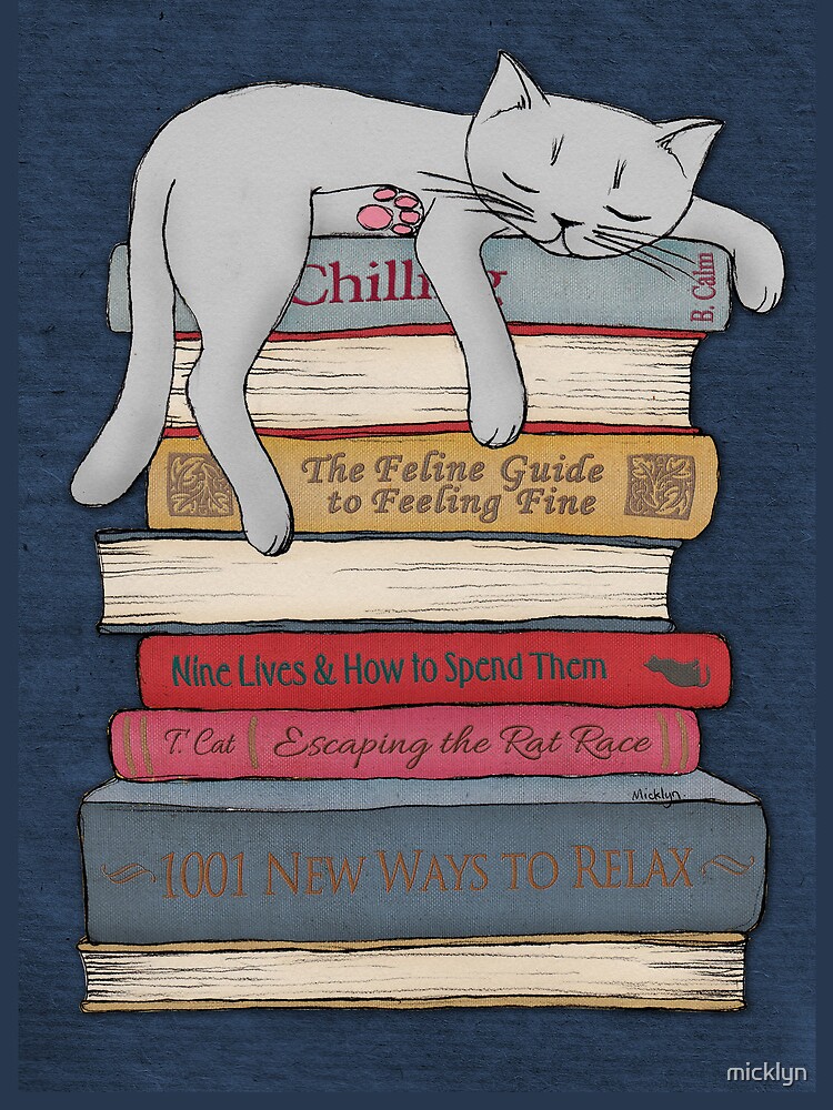 Thumbnail 3 of 3, Drawstring Bag, How to Chill Like a Cat designed and sold by micklyn.