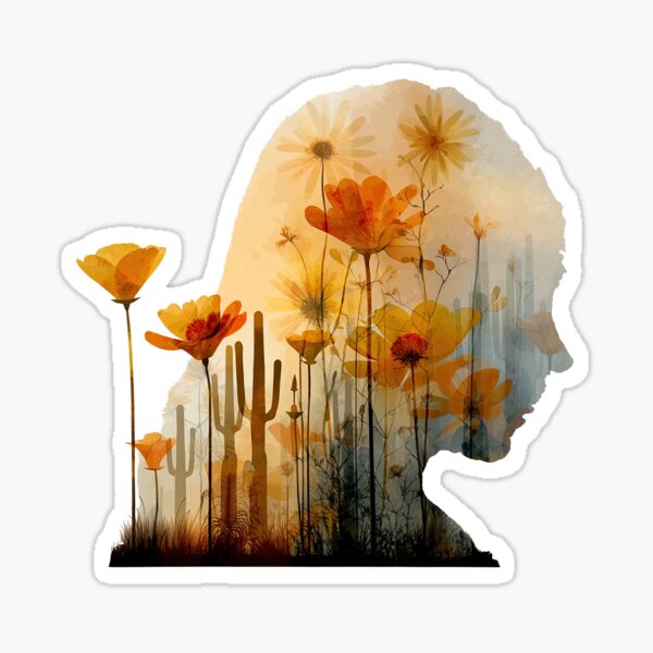 Item preview, Desert Blossoms in Her Mind designed and sold by BasajaunStudio.
