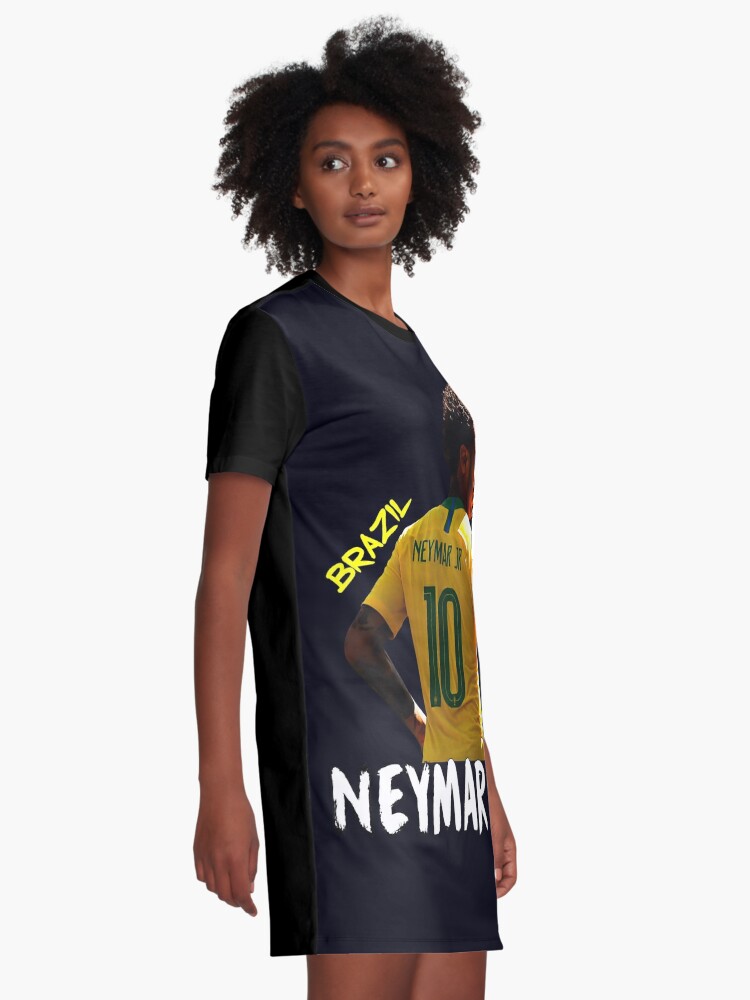 Brazil Neymar Selecao Graphic T-Shirt Dress by Tropicalis