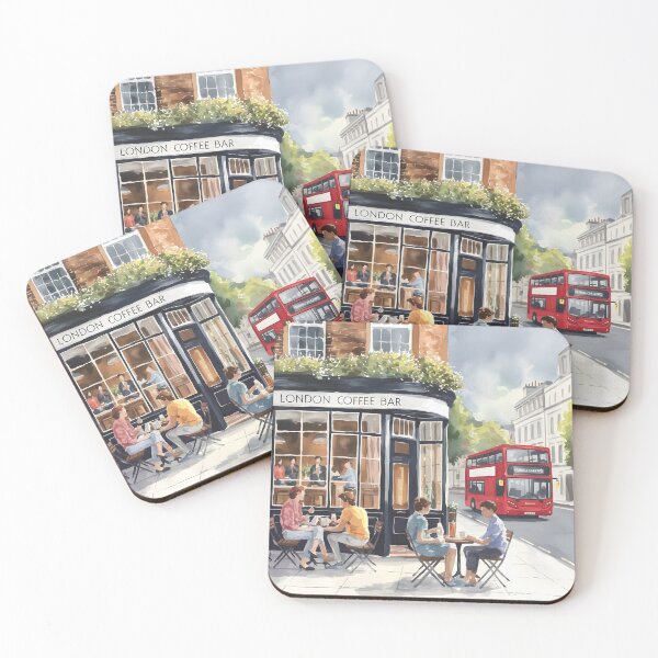 Item preview, London Summer Café: Stylish Cozy Coffee Bar designed and sold by LSVart.