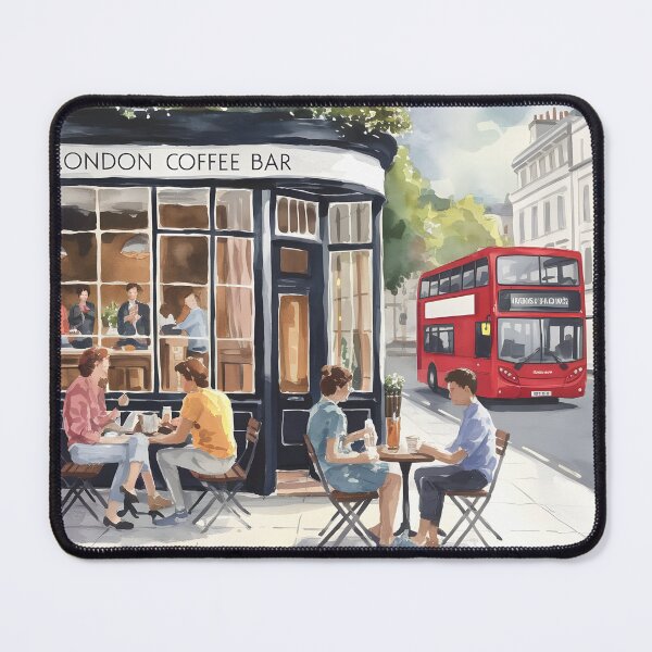 Item preview, London Summer Café: Stylish Cozy Coffee Bar designed and sold by LSVart.