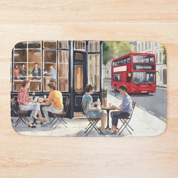 Item preview, London Summer Café: Stylish Cozy Coffee Bar designed and sold by LSVart.