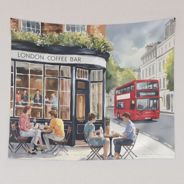 Item preview, London Summer Café: Stylish Cozy Coffee Bar designed and sold by LSVart.