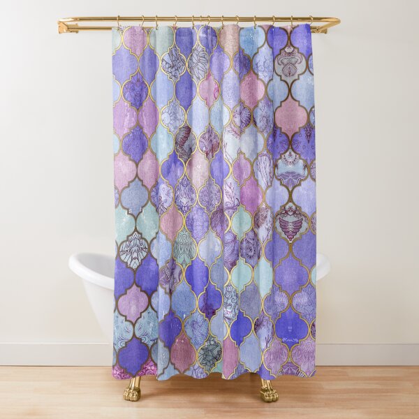 Item preview, Royal Purple, Mauve & Indigo Decorative Moroccan Tile Pattern designed and sold by micklyn.
