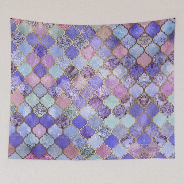 Item preview, Royal Purple, Mauve & Indigo Decorative Moroccan Tile Pattern designed and sold by micklyn.