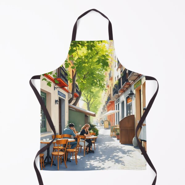 Item preview, Madrid, Spain: Cozy Sunlit Outdoor Café designed and sold by LSVart.