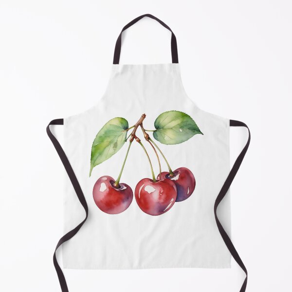 Item preview, Watercolor Trio of Ripe Cherries designed and sold by CharmingGarden.