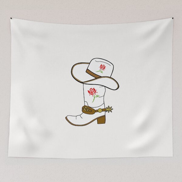 Item preview, Cowboy Boots With Flowers Country Life designed and sold by Sartoris Art.