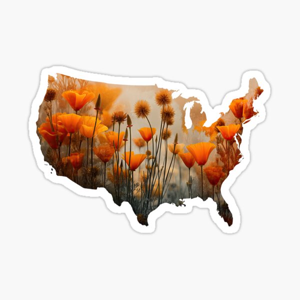 Item preview, Floral States of America designed and sold by BasajaunStudio.
