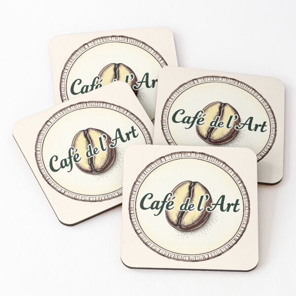 Item preview, Café de l’Art – Vintage Artistic Coffee Emblem designed and sold by SteadyRolling.