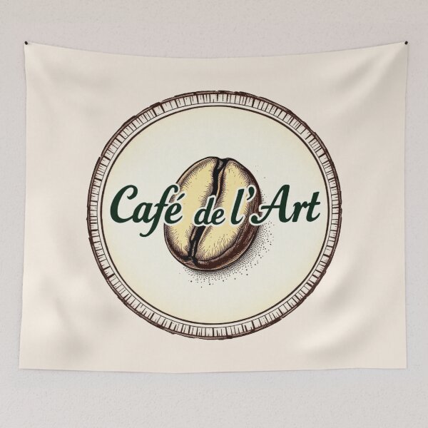 Item preview, Café de l’Art – Vintage Artistic Coffee Emblem designed and sold by SteadyRolling.