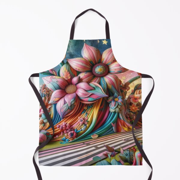 Artikelvorschau, Farbenfrohe Dolled Up Traumlandschaft: Florale Muster, abstrakte Formen und Sterne vereint entworfen und verkauft von FotoworldEdel.