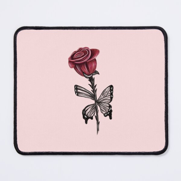 Item preview, Red Rose with butterfly wing leaves Concept Art (Version 2) designed and sold by Scarlet Swan.