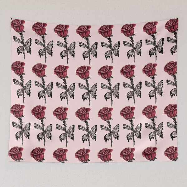 Item preview, Red Rose with butterfly wing leaves Concept Art (Version 2) designed and sold by Scarlet Swan.