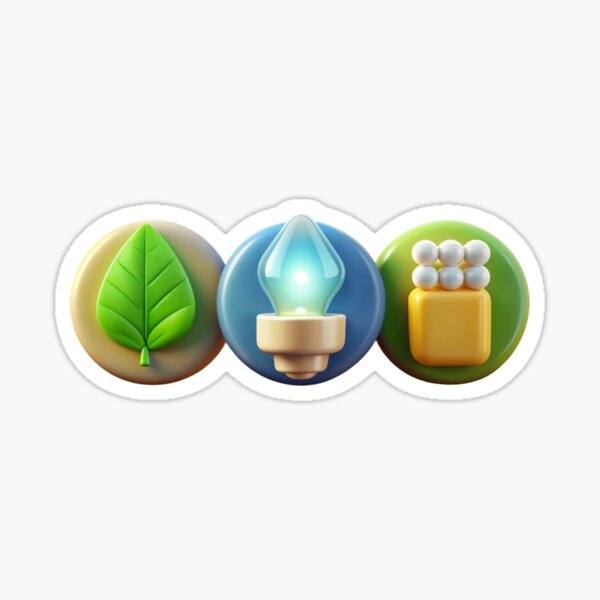 Item preview, Minimalist Design with Nature, Innovation, and Creativity Icons designed and sold by Creative88Art.
