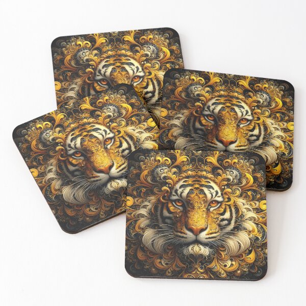 Item preview, A Tiger - Fractal Art Design designed and sold by sks-ai-artist.