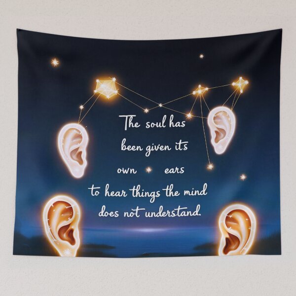 Item preview, The soul has been given its own ears to hear things the mind does not understand 6 designed and sold by Tom-Johnson.