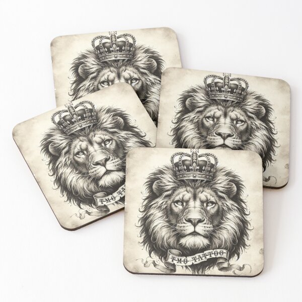 Item preview, TMO TATTOO Lion Logo 2 designed and sold by ToddMichaelArt.