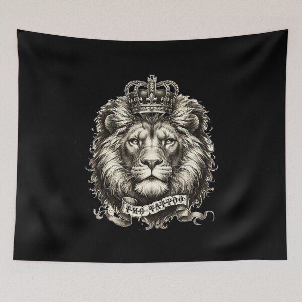 Item preview, TMO TATTOO Lion Logo 2 designed and sold by ToddMichaelArt.