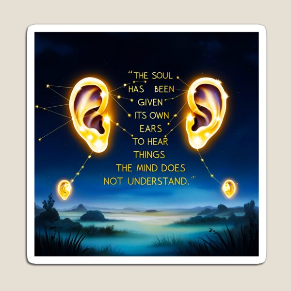Item preview, The soul has been given its own ears to hear things the mind does not understand 7 designed and sold by Tom-Johnson.