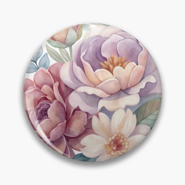 Item preview, Watercolor Pastel Flowers with Roses and Peonies designed and sold by Creative88Art.