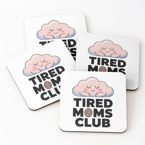 Item preview, Tired Moms Club Sticker – Sleepy Cloud & Coffee Bean   designed and sold by Reugba.