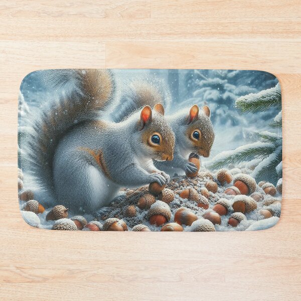 Item preview, A Squirrels Meal From the Stash During Winter designed and sold by nikkolaus.