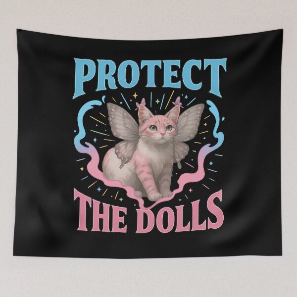 Item preview, Protect The Dolls Gender Equality Trans Pride Funny Cat designed and sold by Cute-Collection.