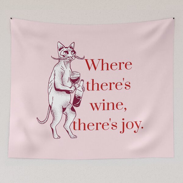 Item preview, Where there's wine, there's joy. designed and sold by browncis1shop.