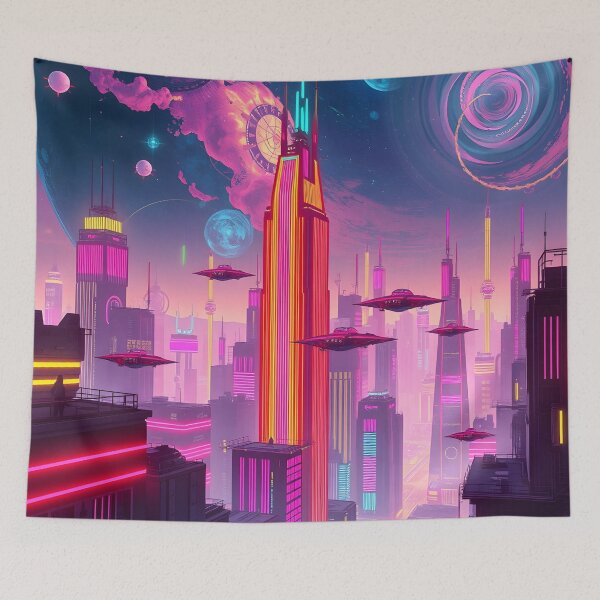 Item preview, Cosmic Cityscape 333 designed and sold by Roanemermaid.