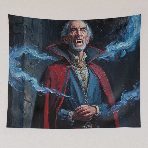 Item preview, Evil Vampire Dracula Haunted House Creepy Portrait all art Halloween designed and sold by Vintage Designs +.