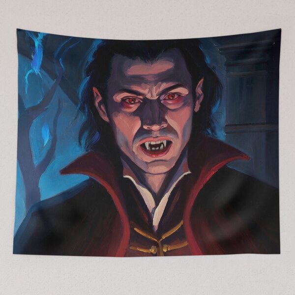 Item preview,  Evil Vampire Dracula Haunted House Creepy Portrait all art Halloween designed and sold by Vintage Designs +.