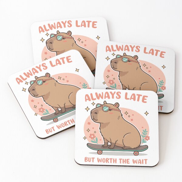 Item preview, Always Late but Worth the Wait – Chill Capybara Vibes designed and sold by imaginariun.