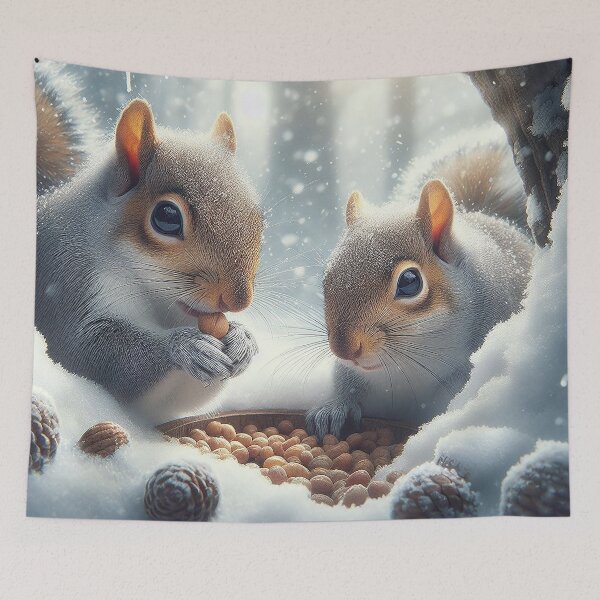Item preview, A Squirrel's Seed Stash of Winter designed and sold by nikkolaus.