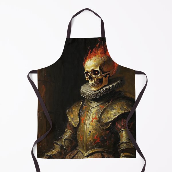 Item preview, The Flaming Knight fantasy horror haunted house portrait art designed and sold by Vintage Designs +.