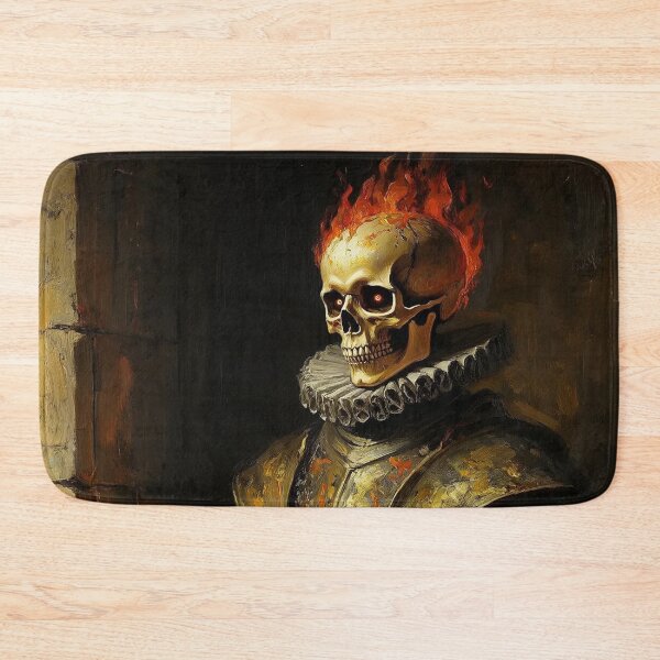 Item preview, The Flaming Knight fantasy horror haunted house portrait art designed and sold by Vintage Designs +.