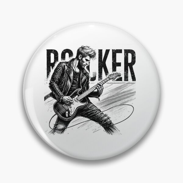 Item preview, A cool guy is rocking out on his electric guitar like a true rockstar. designed and sold by CHAMP639.