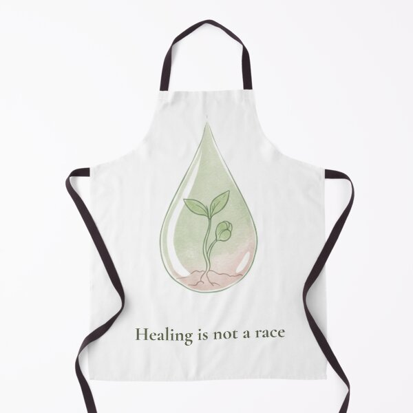 Item preview, Healing Is Not a Race – Botanical Waterdrop Art | Gentle Self-Care Print designed and sold by KindByNature.
