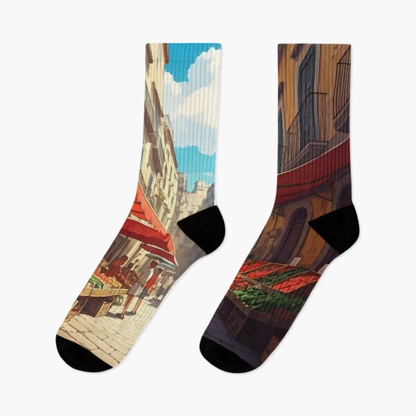 Item preview, Naples, Italy: Vibrant Old Town Market designed and sold by LSVart.