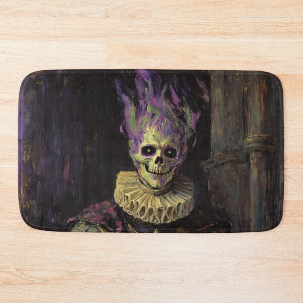 Item preview, The Flaming Knight fantasy horror haunted house portrait art designed and sold by Vintage Designs +.