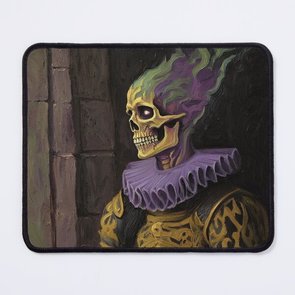 Item preview, The Flaming Knight fantasy horror haunted house portrait art designed and sold by Vintage Designs +.