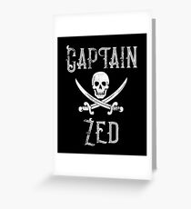 Personalized Captain Zed Shirt Vintage Pirates Shirt Personal Name Pirate TShirt Greeting Card