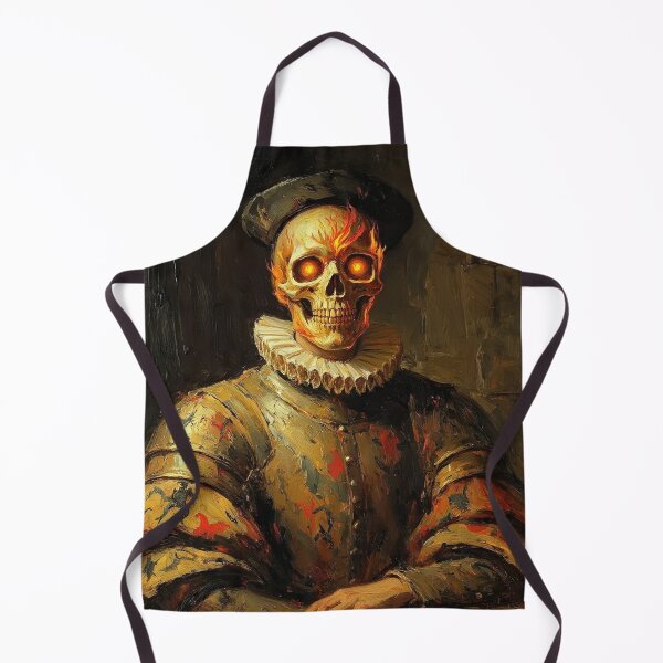 Item preview, The Flaming Knight fantasy horror haunted house portrait art designed and sold by Vintage Designs +.