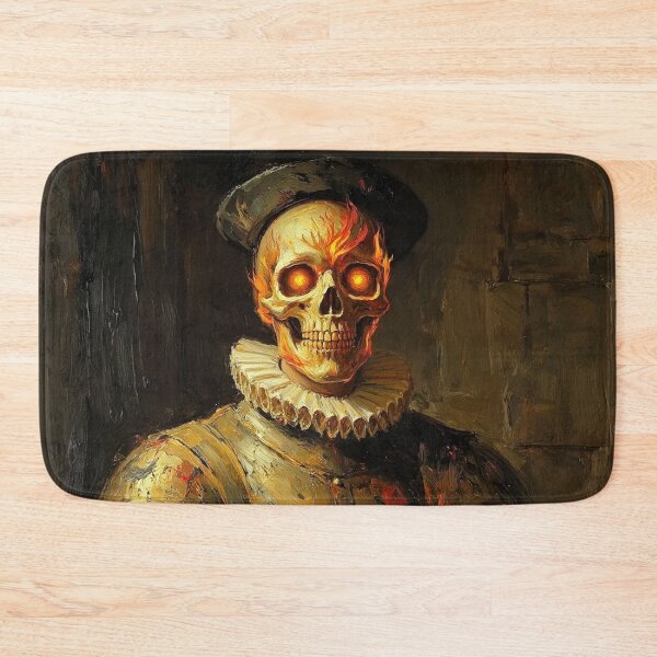 Item preview, The Flaming Knight fantasy horror haunted house portrait art designed and sold by Vintage Designs +.
