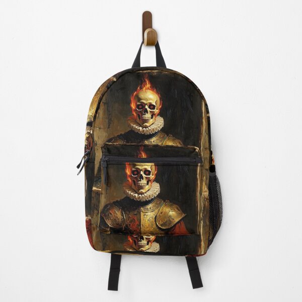 Item preview, The Flaming Knight fantasy horror haunted house portrait art designed and sold by Vintage Designs +.