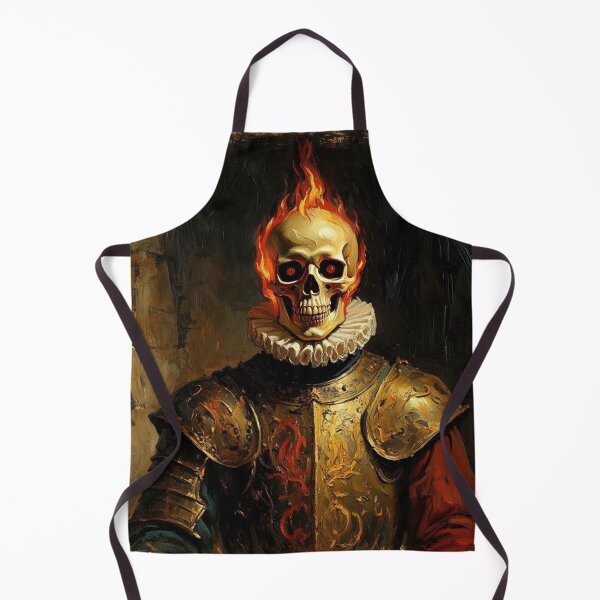 Item preview, The Flaming Knight fantasy horror haunted house portrait art designed and sold by Vintage Designs +.