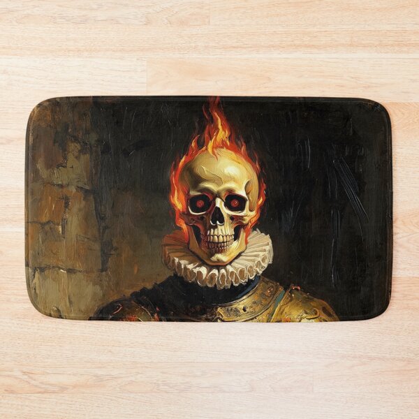 Item preview, The Flaming Knight fantasy horror haunted house portrait art designed and sold by Vintage Designs +.