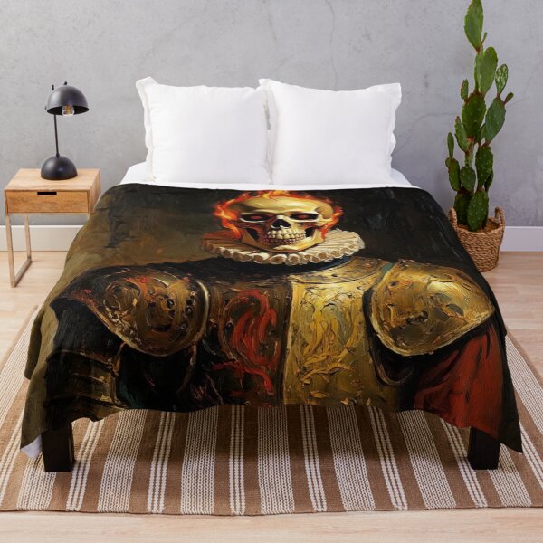 Item preview, The Flaming Knight fantasy horror haunted house portrait art designed and sold by Vintage Designs +.