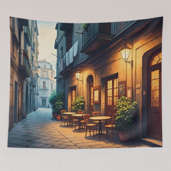 Item preview, Naples, Italy: Charming Old Town Café designed and sold by LSVart.