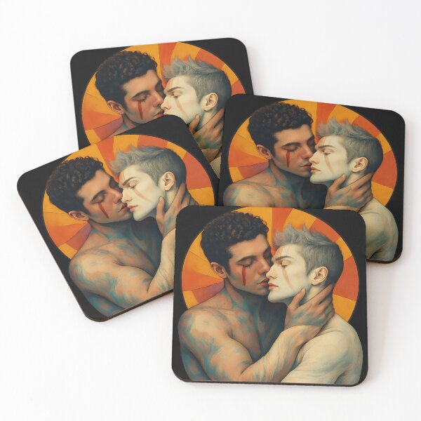 Item preview, LBTQ+ Gay men. Couple. Pride love art. designed and sold by Shoot-The-Moon.